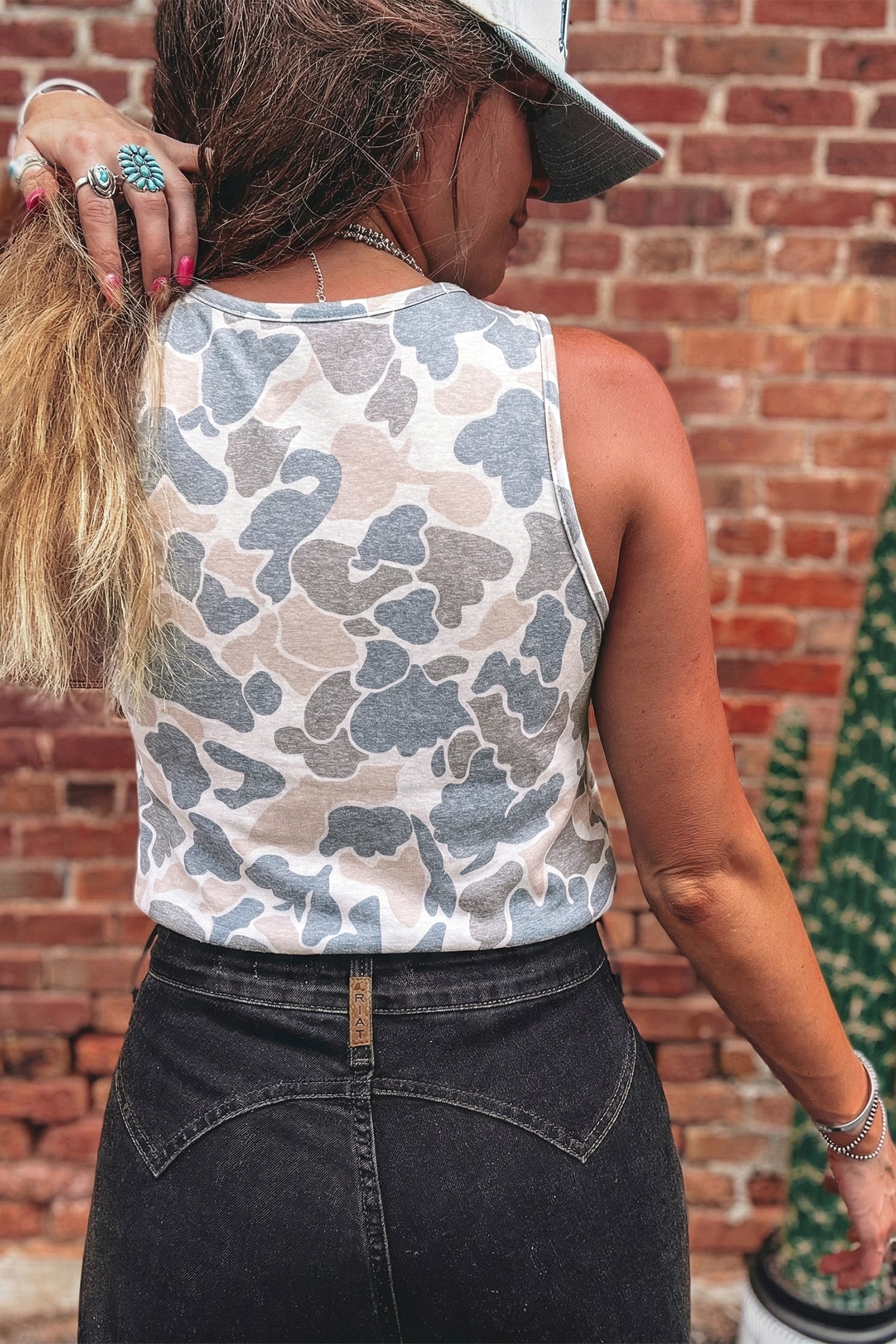 Retro Camo Oversize Tank