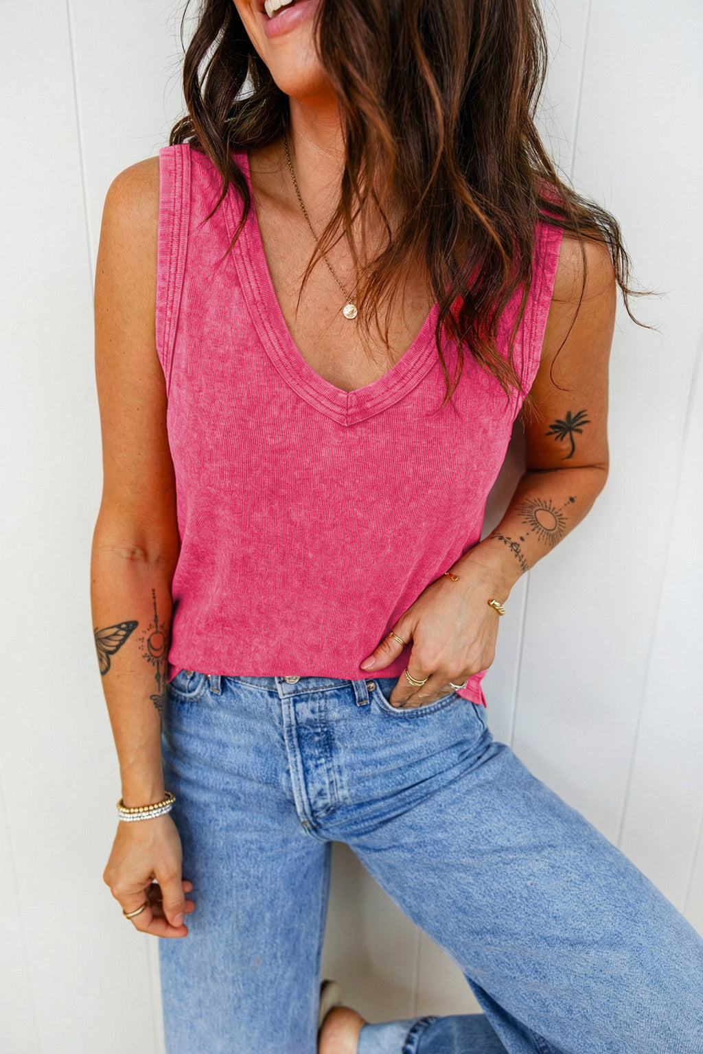 Rose Red Tank Top
